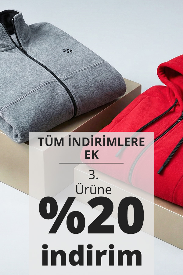  Tüm Ürünlerde İndirimlere Ek Sepette 3. Ürüne %20 İndirim! 