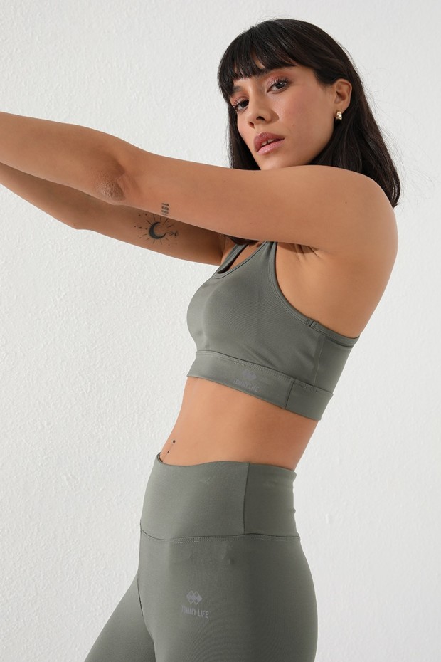 Tommy Life Çağla Sırt Detaylı Dar Kalıp U Yaka Kadın Spor Büstiyer - 97120. 1 Tommy Life Çağla Sırt Detaylı Dar Kalıp U Yaka Kadın Spor Büstiyer - 97120. 1