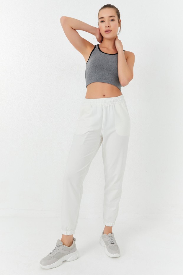 Tommy Life Gri Melanj Basic Sıfır Kol Dar Kalıp U Yaka Kadın Crop Top Atlet - 97162. 2 Tommy Life Gri Melanj Basic Sıfır Kol Dar Kalıp U Yaka Kadın Crop Top Atlet - 97162. 2