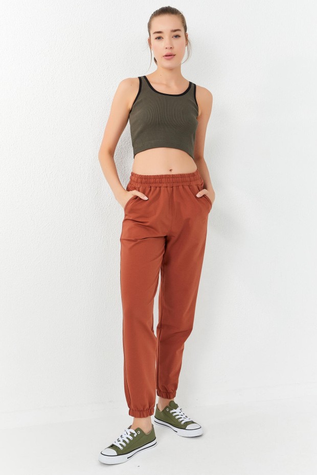 Tommy Life Haki Basic Sıfır Kol Dar Kalıp U Yaka Kadın Crop Top Atlet - 97160. 3 Tommy Life Haki Basic Sıfır Kol Dar Kalıp U Yaka Kadın Crop Top Atlet - 97160. 3