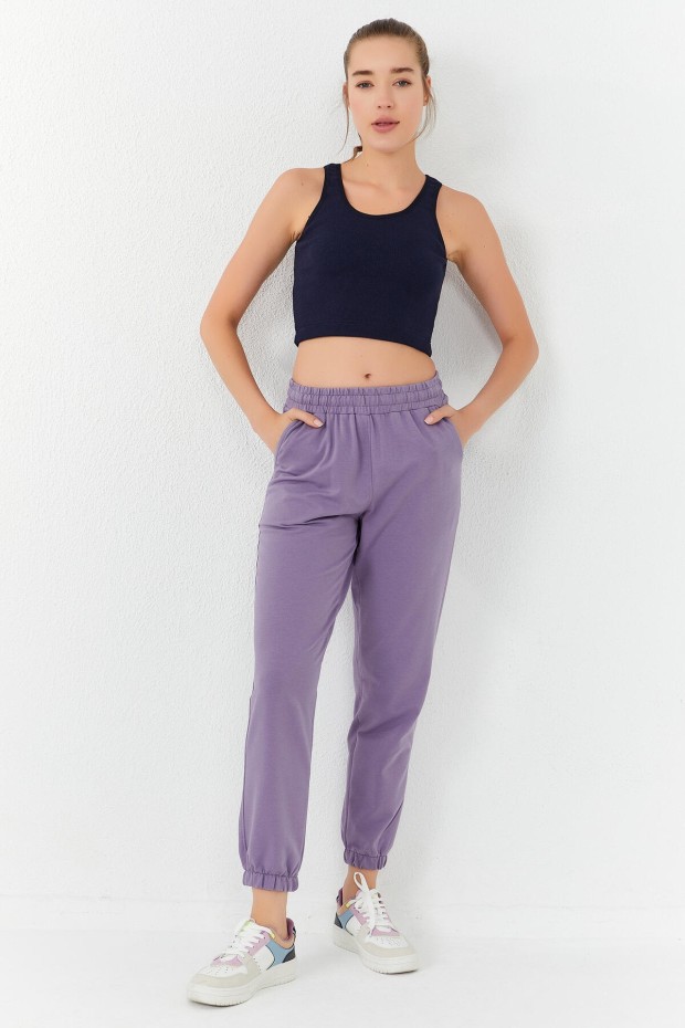 Tommy Life İndigo Basic Sıfır Kol Dar Kalıp U Yaka Kadın Crop Top Atlet - 97160. 2 Tommy Life İndigo Basic Sıfır Kol Dar Kalıp U Yaka Kadın Crop Top Atlet - 97160. 2
