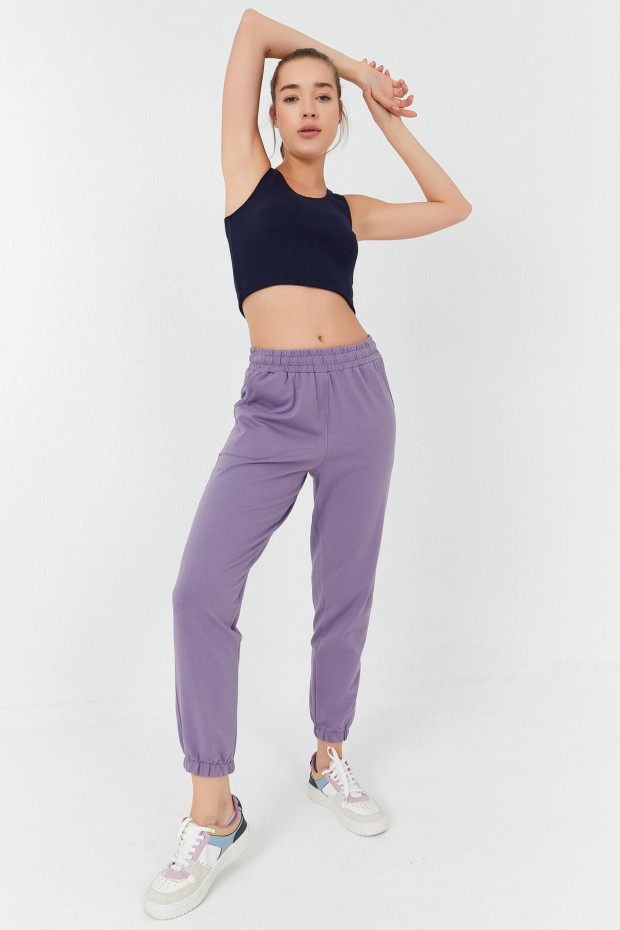 Tommy Life İndigo Basic Sıfır Kol Dar Kalıp U Yaka Kadın Crop Top Atlet - 97160. 7 Tommy Life İndigo Basic Sıfır Kol Dar Kalıp U Yaka Kadın Crop Top Atlet - 97160. 7
