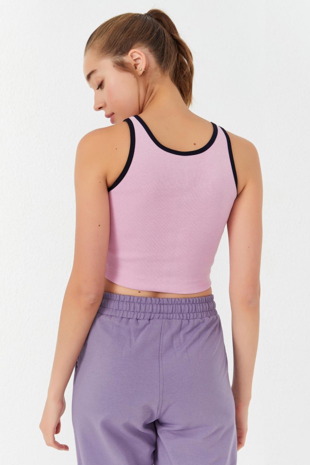 Tommy Life Pembe Basic Sıfır Kol Dar Kalıp U Yaka Kadın Crop Top Atlet - 97162. 7 Tommy Life Pembe Basic Sıfır Kol Dar Kalıp U Yaka Kadın Crop Top Atlet - 97162. 7