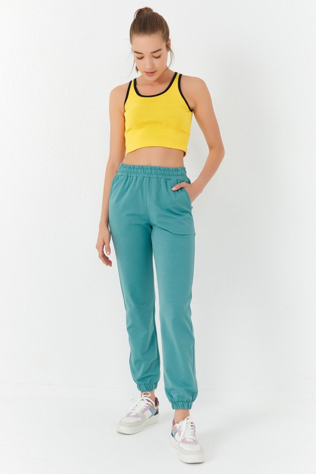Tommy Life Sarı Basic Sıfır Kol Dar Kalıp U Yaka Kadın Crop Top Atlet - 97162. 8 Tommy Life Sarı Basic Sıfır Kol Dar Kalıp U Yaka Kadın Crop Top Atlet - 97162. 8