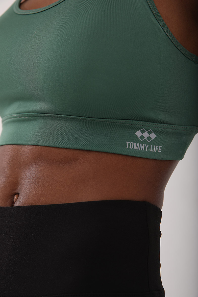 Tommy Life Yeşil Sırt Detaylı Dar Kalıp U Yaka Kadın Spor Büstiyer - 97120. 7