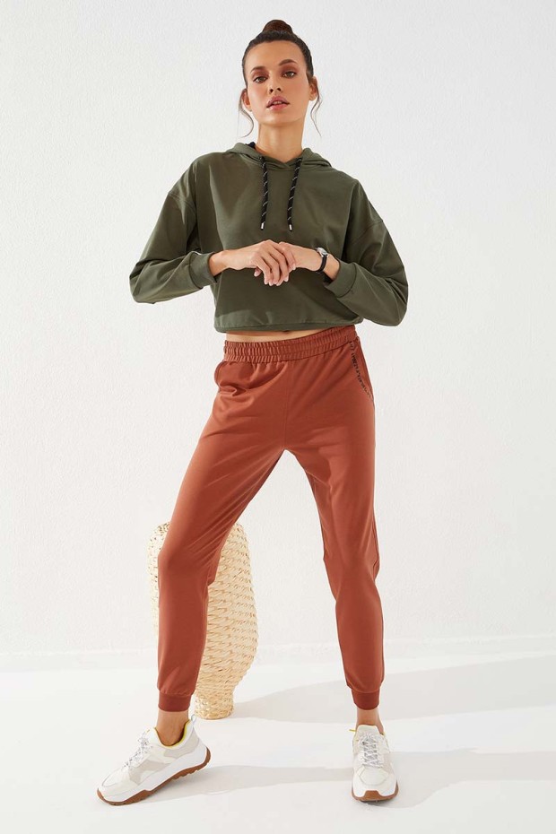 Tommy Life Tarçın Baskı Cepli Jogger Rahat Form Manşetli Kadın Eşofman Alt - 94574. 2 Tommy Life Tarçın Baskı Cepli Jogger Rahat Form Manşetli Kadın Eşofman Alt - 94574. 2