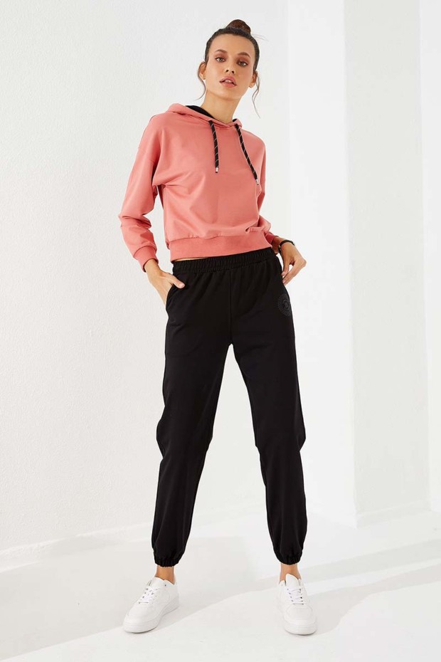 Tommy Life Siyah Çizgi Baskılı Rahat Form Jogger Kadın Eşofman Alt - 94585. 8 Tommy Life Siyah Çizgi Baskılı Rahat Form Jogger Kadın Eşofman Alt - 94585. 8