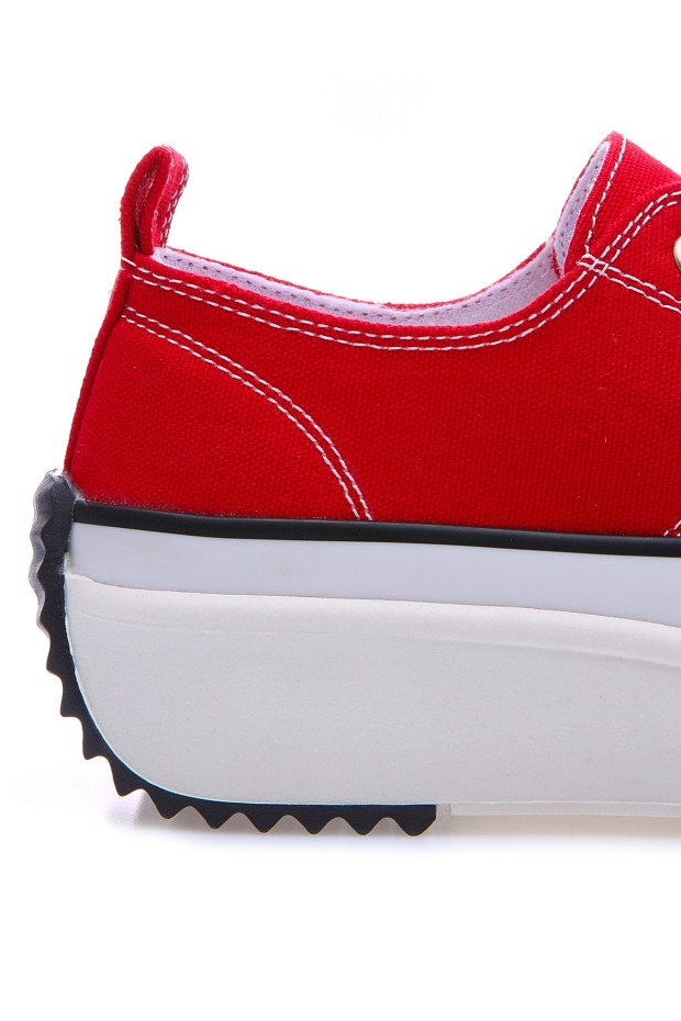 Tommy Life Kırmızı Bağcıklı Yüksek Taban Günlük Kadın Spor Ayakkabı - 89070. 4 Tommy Life Kırmızı Bağcıklı Yüksek Taban Günlük Kadın Spor Ayakkabı - 89070. 4