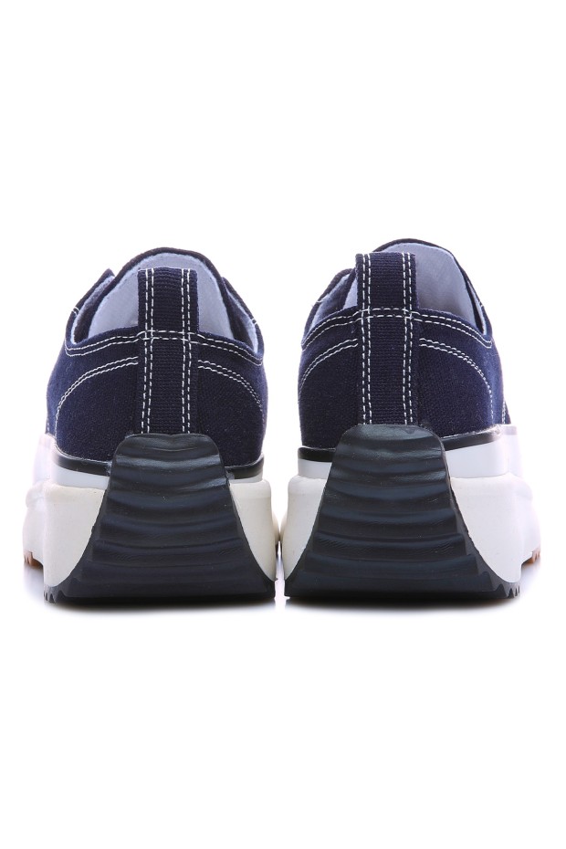 Tommy Life Lacivert Bağcıklı Yüksek Taban Günlük Kadın Spor Ayakkabı - 89070. 7 Tommy Life Lacivert Bağcıklı Yüksek Taban Günlük Kadın Spor Ayakkabı - 89070. 7