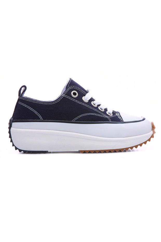 Tommy Life Lacivert Bağcıklı Yüksek Taban Günlük Kadın Spor Ayakkabı - 89070. 3 Tommy Life Lacivert Bağcıklı Yüksek Taban Günlük Kadın Spor Ayakkabı - 89070. 3