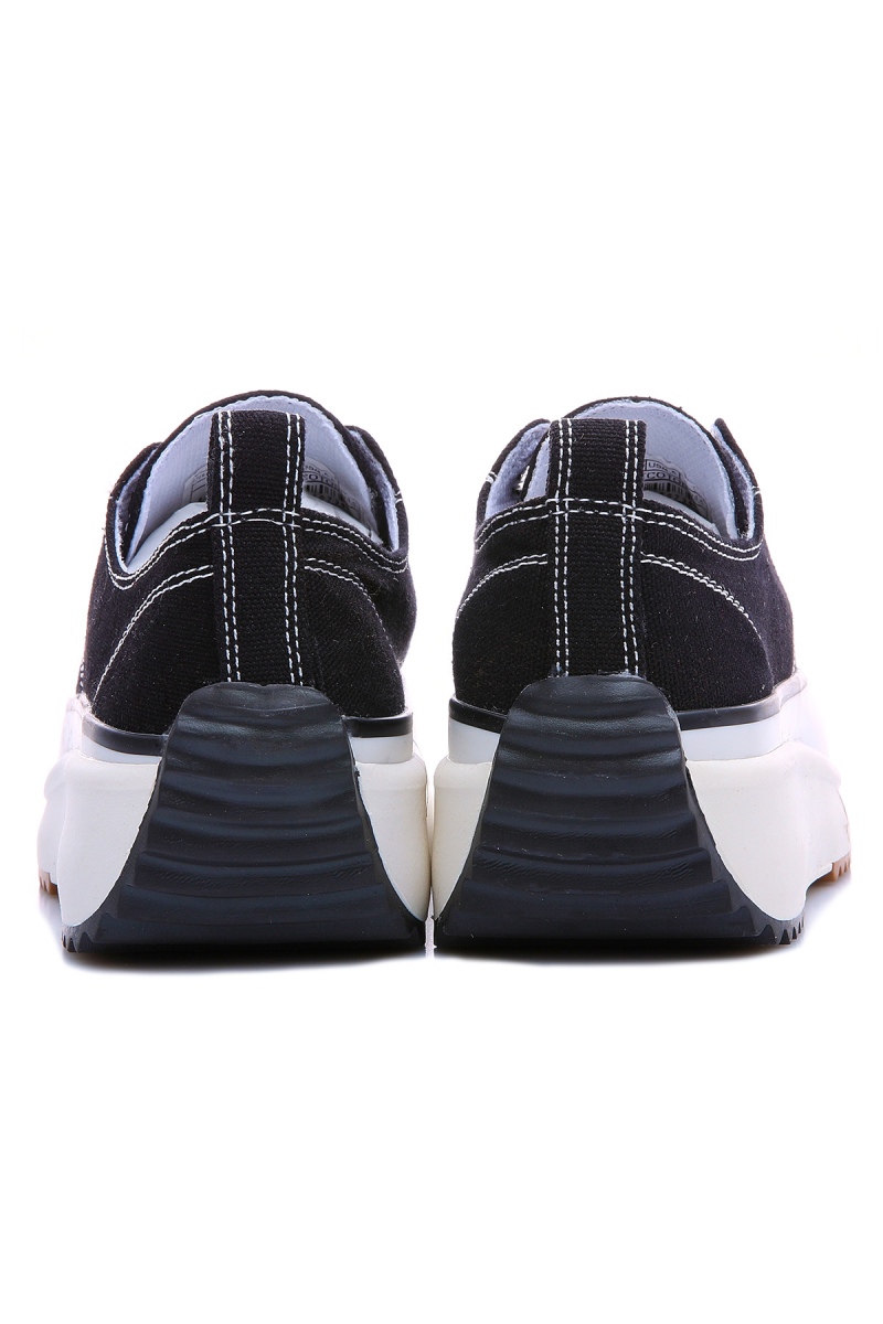 Tommy Life Siyah - Beyaz Bağcıklı Yüksek Taban Günlük Kadın Spor Ayakkabı - 89070. 7