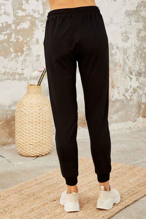 Tommy Life Toprak - Siyah Kapüşonlu Yarım Fermuar Rahat Form Jogger Kadın Eşofman Tunik Takım - 95250. 8 Tommy Life Toprak - Siyah Kapüşonlu Yarım Fermuar Rahat Form Jogger Kadın Eşofman Tunik Takım - 95250. 8
