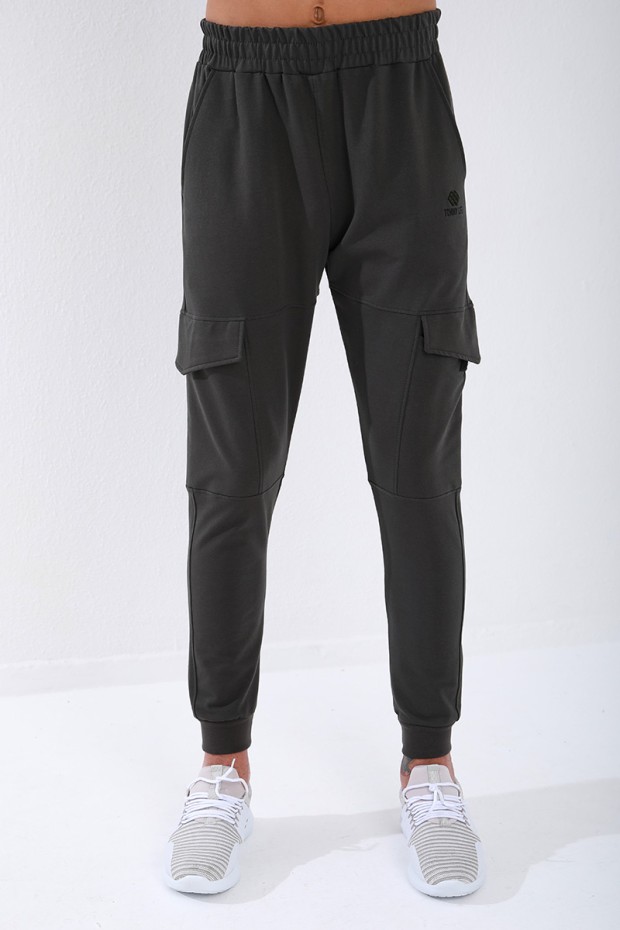 Tommy Life Haki Kargo Cep Dar Kalıp Jogger Erkek Eşofman Alt - 84796. 3 Tommy Life Haki Kargo Cep Dar Kalıp Jogger Erkek Eşofman Alt - 84796. 3
