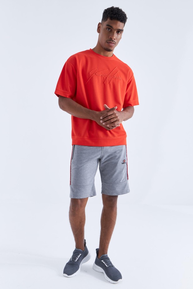 Tommy Life Side Stripe Grey-Melange Men's Shorts - 5