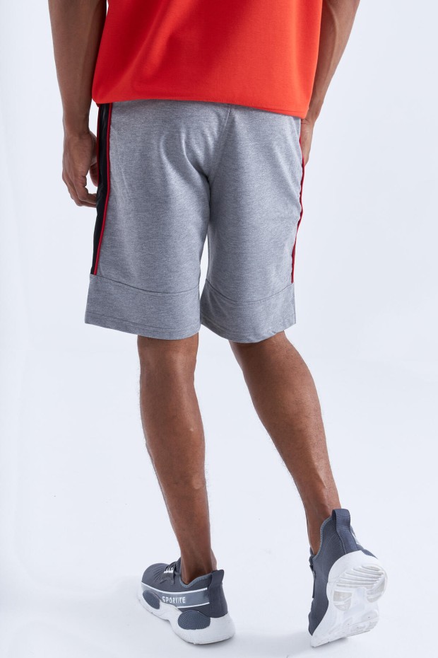 Tommy Life Side Stripe Grey-Melange Men's Shorts - 7