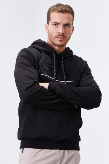 Hooded Black Men's Sweatshirt 