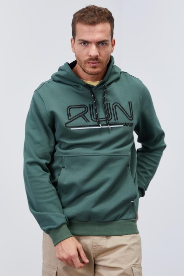 Hooded Green Men's Sweatshirt 