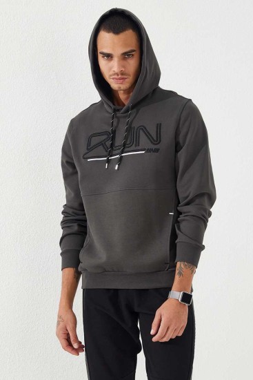 Hooded Khaki Men's Sweatshirt 