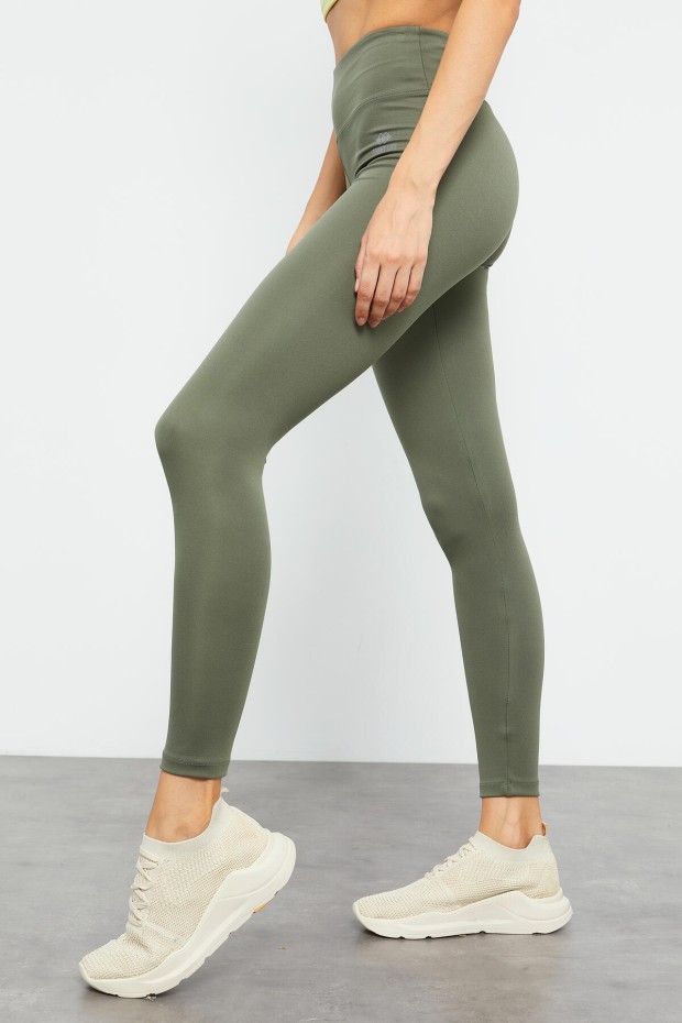 Women's High Waisted Classic Green Almond Leggings - 94545 - 2