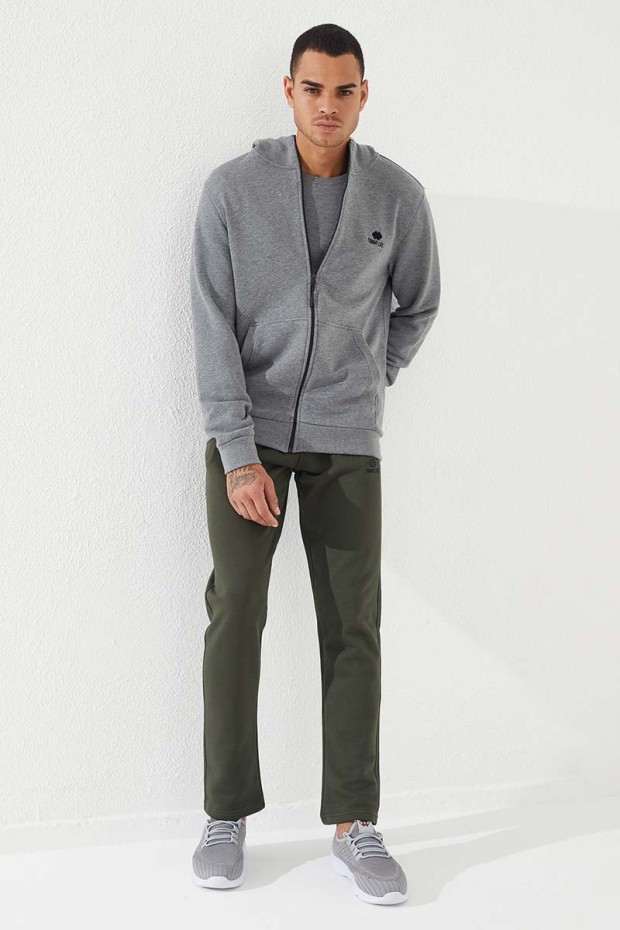 Tommy Life Gri Melanj Fermuarlı Standart Kalıp Kapüşonlu Erkek Sweatshirt - 87877. 3 Tommy Life Gri Melanj Fermuarlı Standart Kalıp Kapüşonlu Erkek Sweatshirt - 87877. 3