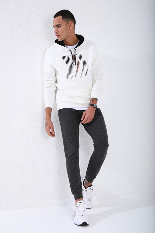Tommy Life Antrasit Melanj Ters Fermuarlı Standart Kalıp Manşetli Erkek Eşofman Alt - 84702. 3 Tommy Life Antrasit Melanj Ters Fermuarlı Standart Kalıp Manşetli Erkek Eşofman Alt - 84702. 3