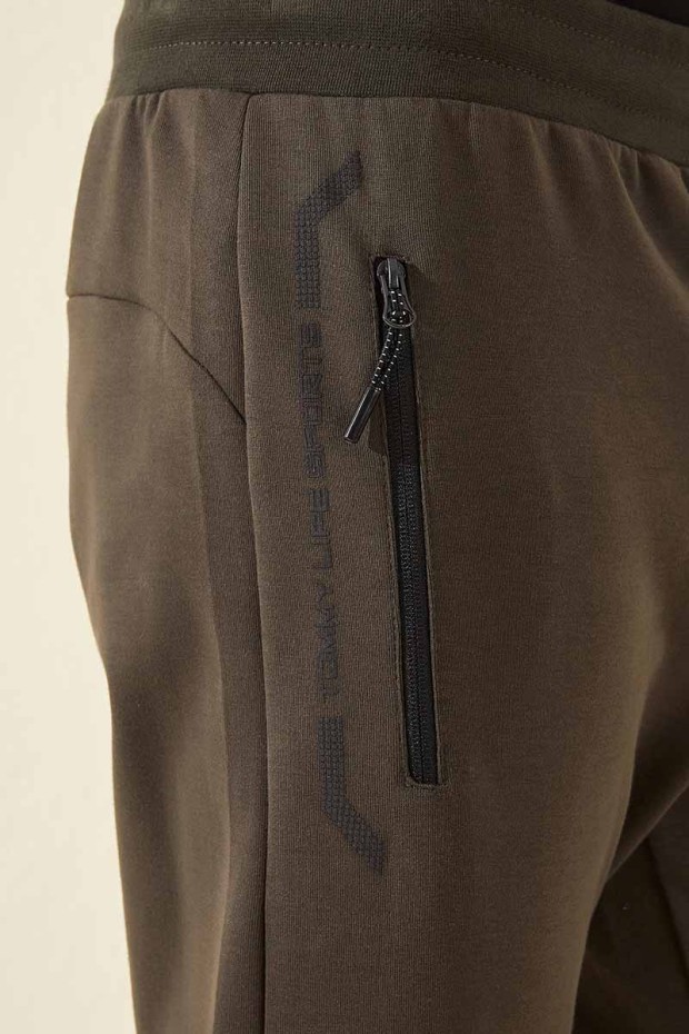 Tommy Life Haki Fermuar Cepli Slim Fit Jogger Erkek Eşofman Alt - 84742. 2 Tommy Life Haki Fermuar Cepli Slim Fit Jogger Erkek Eşofman Alt - 84742. 2