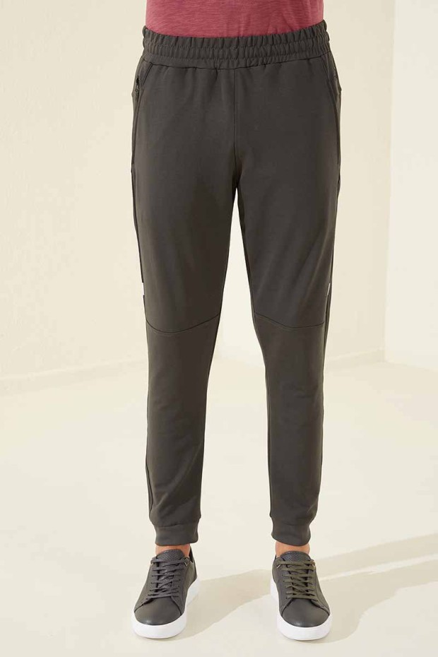 Tommy Life Haki Fermuar Cep Detaylı Standart Kalıp Jogger Erkek Eşofman Alt - 84758. 5 Tommy Life Haki Fermuar Cep Detaylı Standart Kalıp Jogger Erkek Eşofman Alt - 84758. 5