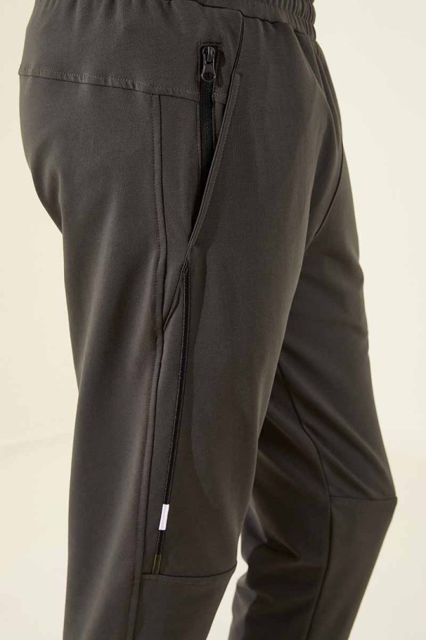 Tommy Life Haki Fermuar Cep Detaylı Standart Kalıp Jogger Erkek Eşofman Alt - 84758. 4 Tommy Life Haki Fermuar Cep Detaylı Standart Kalıp Jogger Erkek Eşofman Alt - 84758. 4
