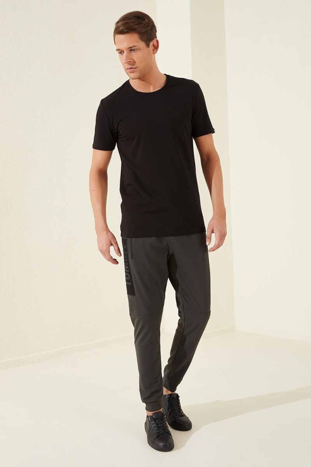 Tommy Life Haki Fermuar Cepli Baskılı Standart Kalıp Jogger Erkek Eşofman Alt - 84762. 1 Tommy Life Haki Fermuar Cepli Baskılı Standart Kalıp Jogger Erkek Eşofman Alt - 84762. 1