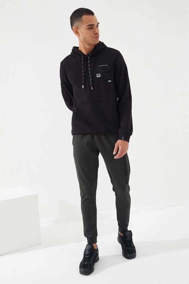 Tommy Life Haki Fermuar Cepli Yazı Nakışlı Dar Kalıp Jogger Erkek Eşofman Alt - 84785. 6 Tommy Life Haki Fermuar Cepli Yazı Nakışlı Dar Kalıp Jogger Erkek Eşofman Alt - 84785. 6