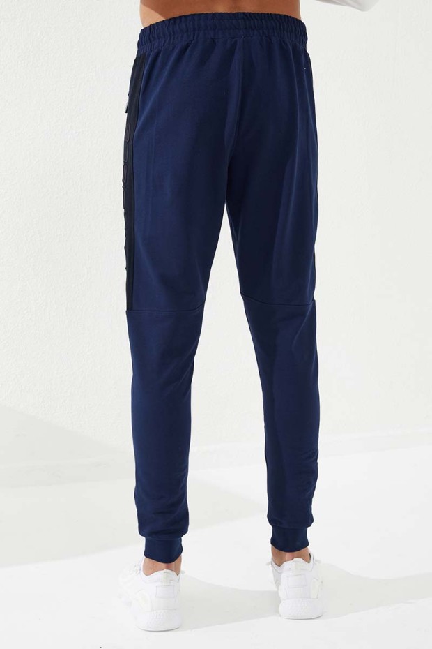 Tommy Life İndigo Erkek Nakış Detaylı Dar Kalıp Jogger Eşofman Alt - 84792. 3 Tommy Life İndigo Erkek Nakış Detaylı Dar Kalıp Jogger Eşofman Alt - 84792. 3