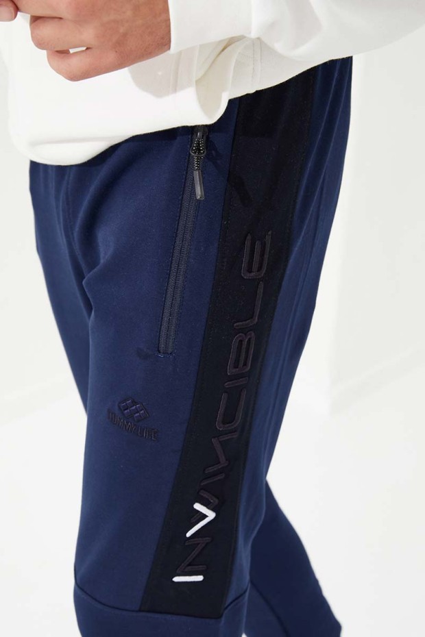 Tommy Life İndigo Erkek Nakış Detaylı Dar Kalıp Jogger Eşofman Alt - 84792. 1 Tommy Life İndigo Erkek Nakış Detaylı Dar Kalıp Jogger Eşofman Alt - 84792. 1