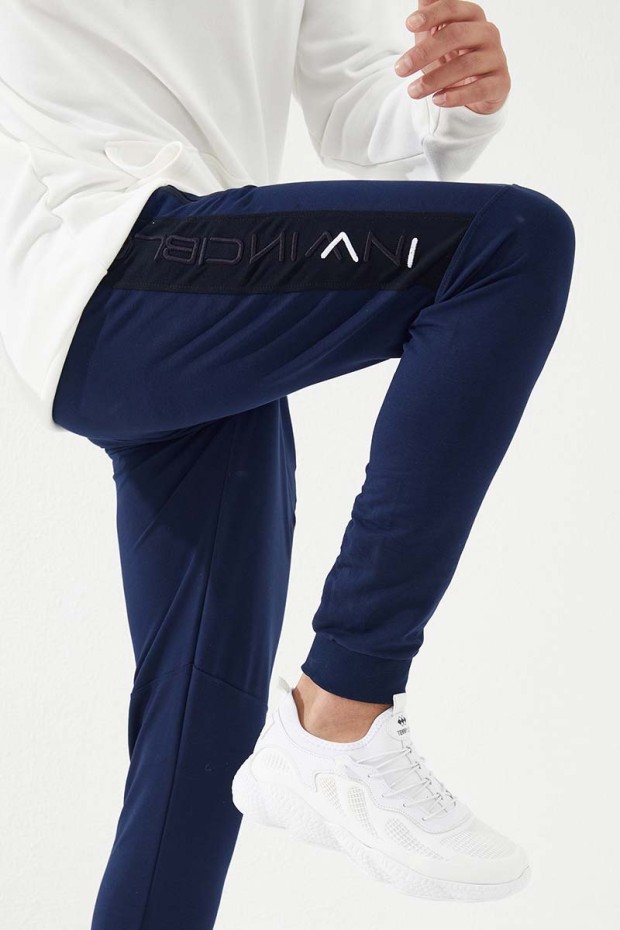 Tommy Life İndigo Erkek Nakış Detaylı Dar Kalıp Jogger Eşofman Alt - 84792. 13 Tommy Life İndigo Erkek Nakış Detaylı Dar Kalıp Jogger Eşofman Alt - 84792. 13