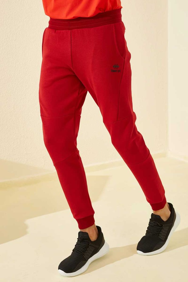 Tommy Life Kırmızı Ters Fermuarlı Cepli Dar Kalıp Jogger Erkek Eşofman Alt - 84765. 1 Tommy Life Kırmızı Ters Fermuarlı Cepli Dar Kalıp Jogger Erkek Eşofman Alt - 84765. 1