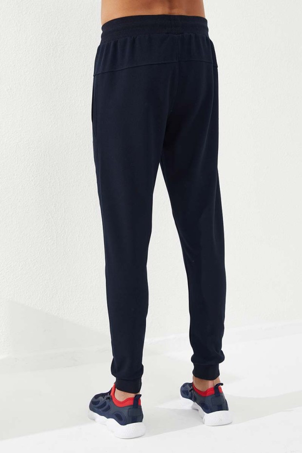 Tommy Life Lacivert Fermuar Cepli Yazı Nakışlı Dar Kalıp Jogger Erkek Eşofman Alt - 84785. 4 Tommy Life Lacivert Fermuar Cepli Yazı Nakışlı Dar Kalıp Jogger Erkek Eşofman Alt - 84785. 4
