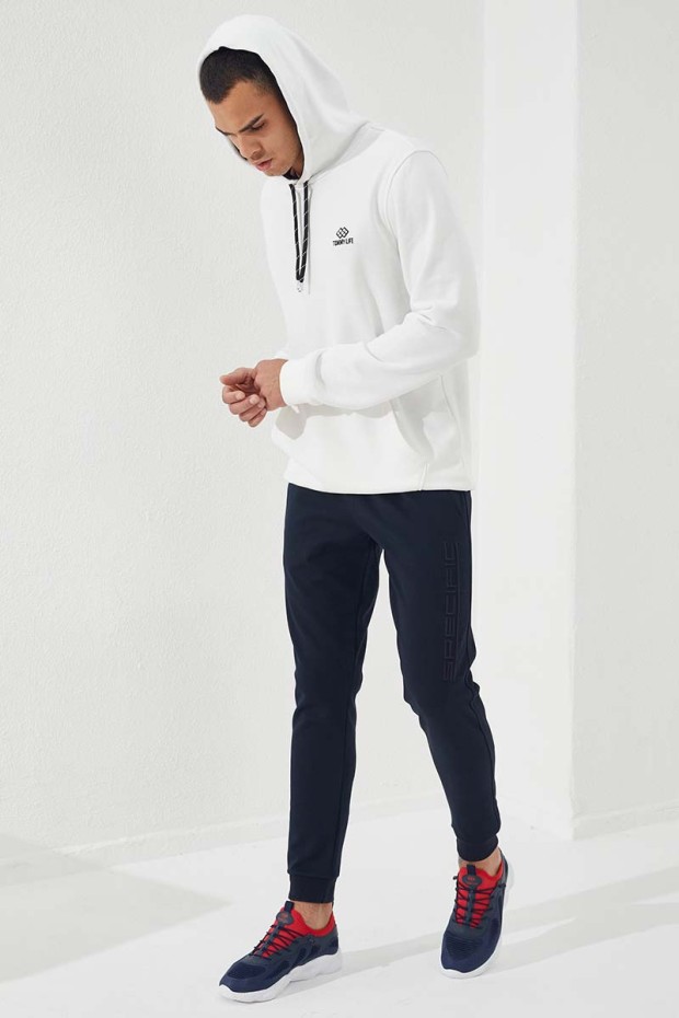 Tommy Life Lacivert Fermuar Cepli Yazı Nakışlı Dar Kalıp Jogger Erkek Eşofman Alt - 84785. 8 Tommy Life Lacivert Fermuar Cepli Yazı Nakışlı Dar Kalıp Jogger Erkek Eşofman Alt - 84785. 8