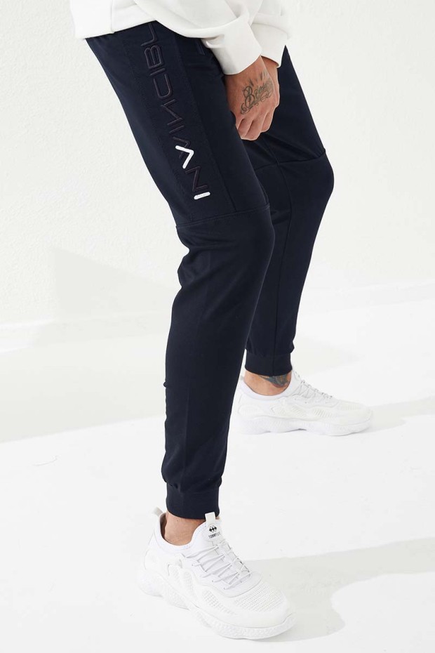 Tommy Life Lacivert Erkek Nakış Detaylı Dar Kalıp Jogger Eşofman Alt - 84792. 2 Tommy Life Lacivert Erkek Nakış Detaylı Dar Kalıp Jogger Eşofman Alt - 84792. 2