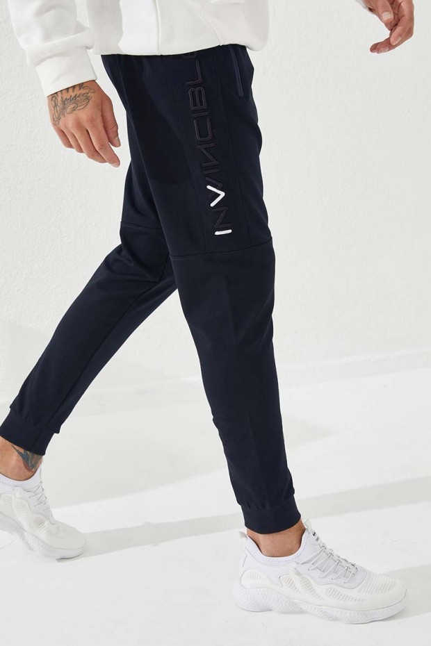 Tommy Life Lacivert Erkek Nakış Detaylı Dar Kalıp Jogger Eşofman Alt - 84792. 12