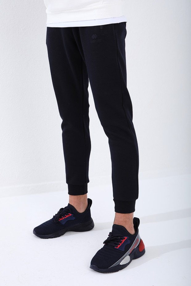 Tommy Life Lacivert Ters Fermuarlı Standart Kalıp Manşetli Erkek Eşofman Alt - 84702. 4 Tommy Life Lacivert Ters Fermuarlı Standart Kalıp Manşetli Erkek Eşofman Alt - 84702. 4