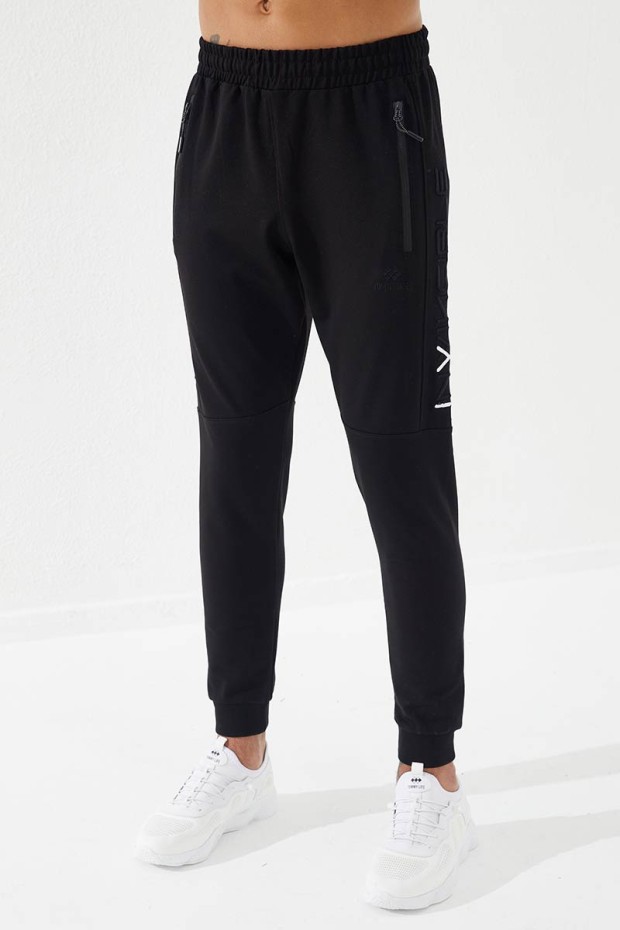 Tommy Life Siyah Erkek Nakış Detaylı Dar Kalıp Jogger Eşofman Alt - 84792. 2 Tommy Life Siyah Erkek Nakış Detaylı Dar Kalıp Jogger Eşofman Alt - 84792. 2