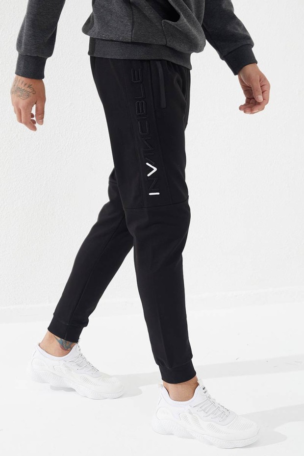 Tommy Life Siyah Erkek Nakış Detaylı Dar Kalıp Jogger Eşofman Alt - 84792. 4 Tommy Life Siyah Erkek Nakış Detaylı Dar Kalıp Jogger Eşofman Alt - 84792. 4