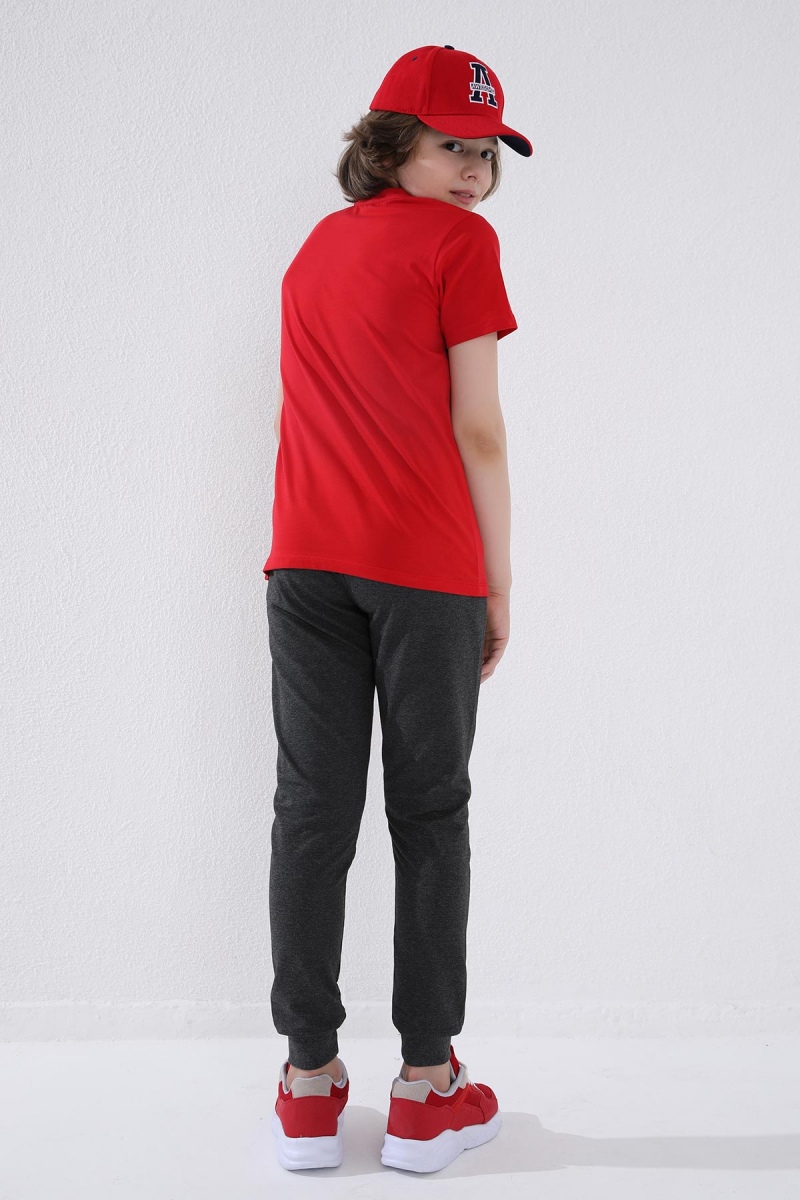 Tommy Life Antrasit Melanj Erkek Çocuk Jogger Fermuarlı Cep Standart Kalıp Manşetli Eşofman Alt - 64042. 7 Tommy Life Antrasit Melanj Erkek Çocuk Jogger Fermuarlı Cep Standart Kalıp Manşetli Eşofman Alt - 64042. 7