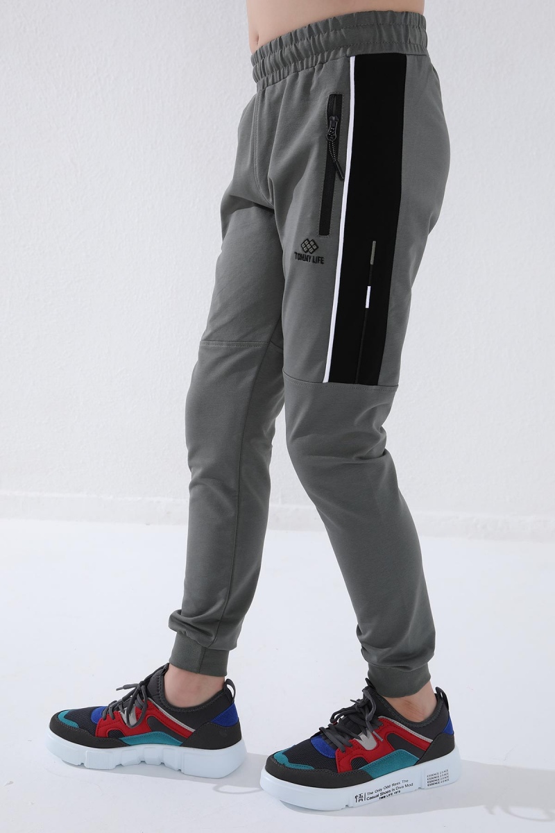 Tommy Life Çağla Erkek Çocuk Jogger Yarım Şeritli Standart Kalıp Manşetli Eşofman Alt - 64047. 1 Tommy Life Çağla Erkek Çocuk Jogger Yarım Şeritli Standart Kalıp Manşetli Eşofman Alt - 64047. 1