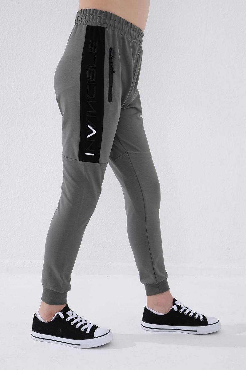 Tommy Life Çağla Erkek Çocuk Yazı Nakışlı Yarım Şeritli Jogger Dar Kalıp Manşetli Eşofman Alt - 64050. 6 Tommy Life Çağla Erkek Çocuk Yazı Nakışlı Yarım Şeritli Jogger Dar Kalıp Manşetli Eşofman Alt - 64050. 6