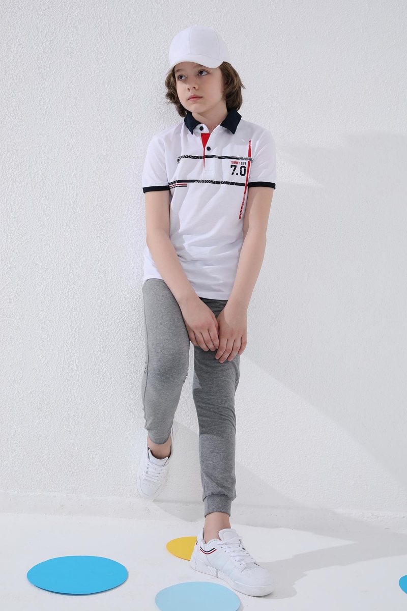 Tommy Life Gri Melanj Erkek Çocuk Bağcıklı Fermuar Cepli Jogger Dar Kalıp Manşetli Eşofman Alt - 64049. 9 Tommy Life Gri Melanj Erkek Çocuk Bağcıklı Fermuar Cepli Jogger Dar Kalıp Manşetli Eşofman Alt - 64049. 9