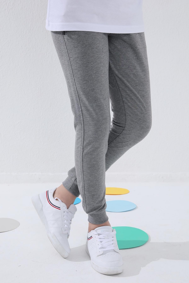 Tommy Life Gri Melanj Erkek Çocuk Bağcıklı Fermuar Cepli Jogger Dar Kalıp Manşetli Eşofman Alt - 64049. 12 Tommy Life Gri Melanj Erkek Çocuk Bağcıklı Fermuar Cepli Jogger Dar Kalıp Manşetli Eşofman Alt - 64049. 12