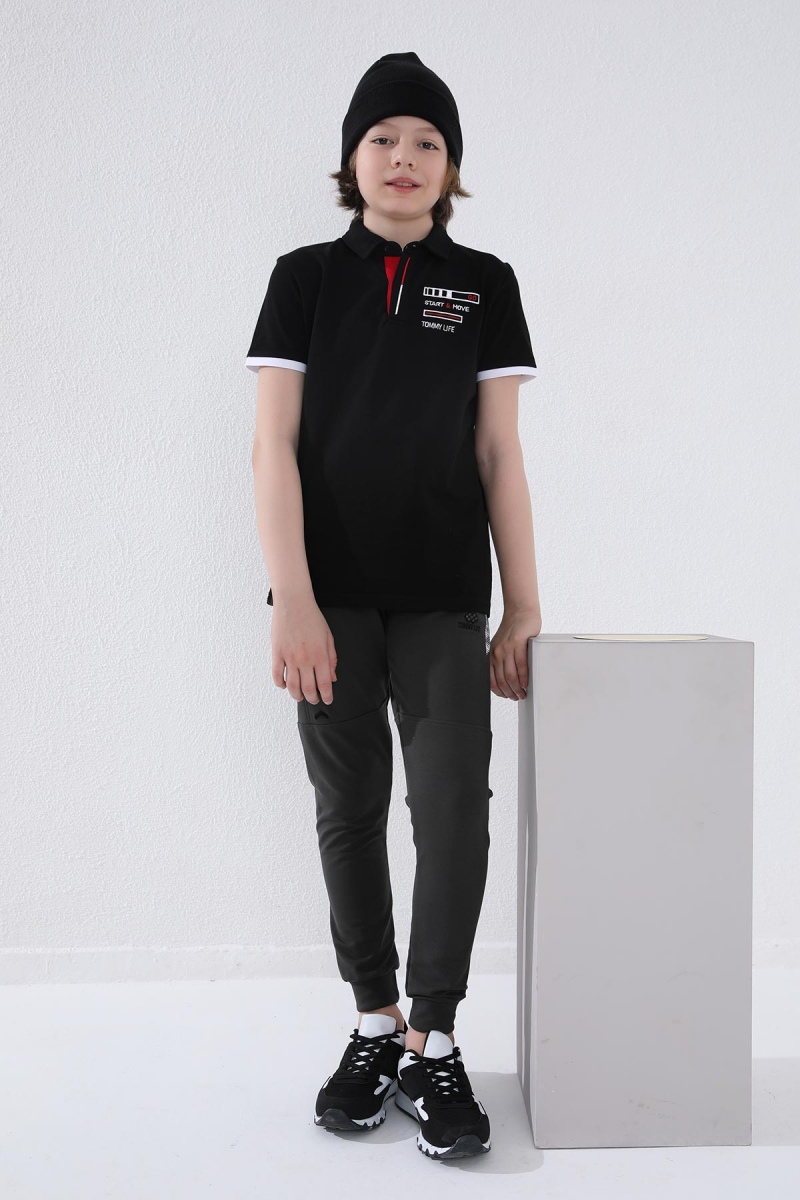 Tommy Life Haki Erkek Çocuk Kamuflaj Şeritli Bağcıklı Jogger Dar Kalıp Manşetli Eşofman Alt - 64052. 1 Tommy Life Haki Erkek Çocuk Kamuflaj Şeritli Bağcıklı Jogger Dar Kalıp Manşetli Eşofman Alt - 64052. 1