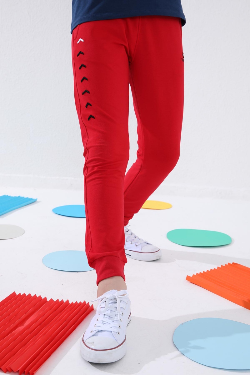 Tommy Life Kırmızı Erkek Çocuk Nakışlı Fermuar Cep Standart Kalıp Manşetli Eşofman Alt - 64044. 4 Tommy Life Kırmızı Erkek Çocuk Nakışlı Fermuar Cep Standart Kalıp Manşetli Eşofman Alt - 64044. 4