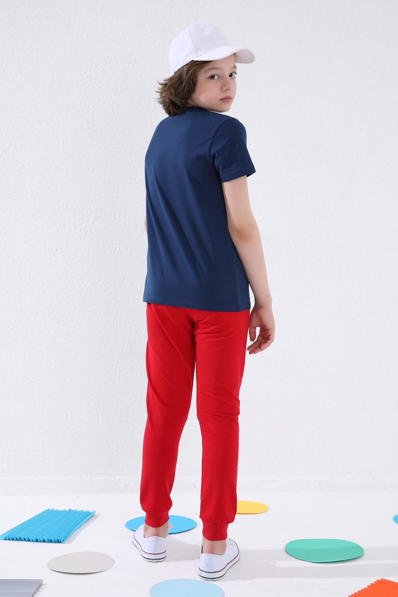 Tommy Life Kırmızı Erkek Çocuk Nakışlı Fermuar Cep Standart Kalıp Manşetli Eşofman Alt - 64044. 8 Tommy Life Kırmızı Erkek Çocuk Nakışlı Fermuar Cep Standart Kalıp Manşetli Eşofman Alt - 64044. 8
