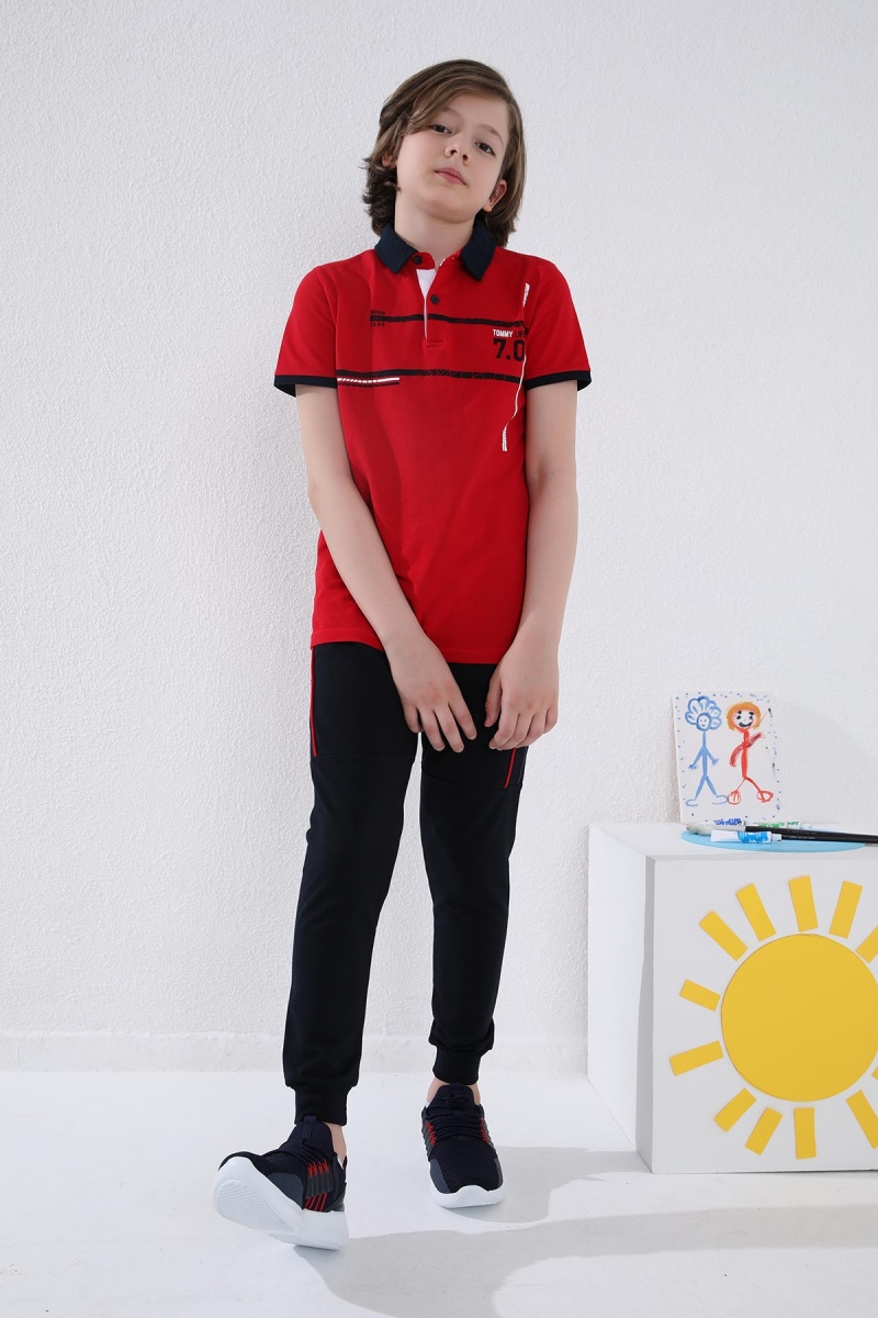 Tommy Life Lacivert Erkek Çocuk Jogger Yarım Şeritli Standart Kalıp Manşetli Eşofman Alt - 64047. 5 Tommy Life Lacivert Erkek Çocuk Jogger Yarım Şeritli Standart Kalıp Manşetli Eşofman Alt - 64047. 5